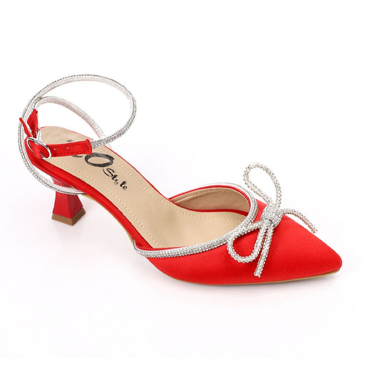 Bow Detailing Slingback High Heels