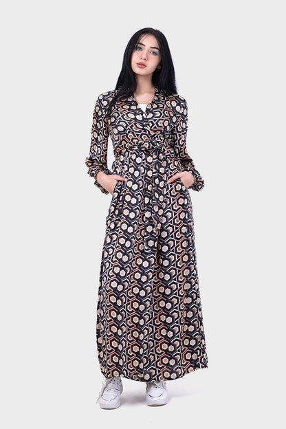 Patterned Croisee Dress