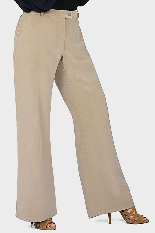 Smoky Wide Cut Pants with Elastic Back Band