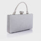 Mr.Joe Metal Flower Lock Closure Glitter Clutch