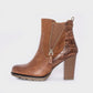 Shoeroom Embossed Back Leather Half Boots