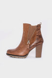 Shoeroom Embossed Back Leather Half Boots