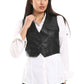 Mr.Joe Casual Cropped Leather Vest