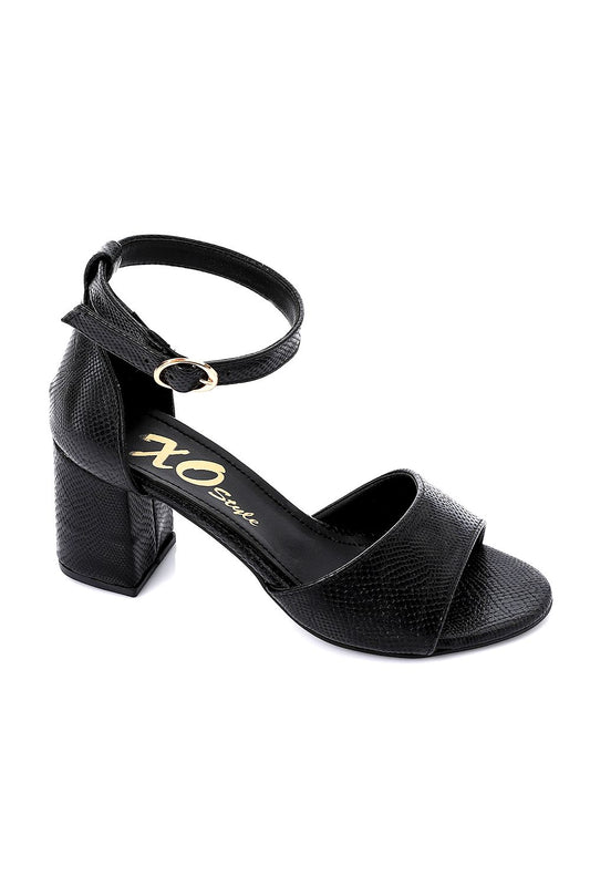 XO Style Chic Flocked High Heels Sandals