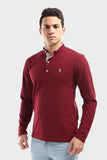 Izor Long Sleeve Solid Polo Shirt