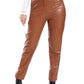 Mr.Joe Solid Leather Straight Trousers