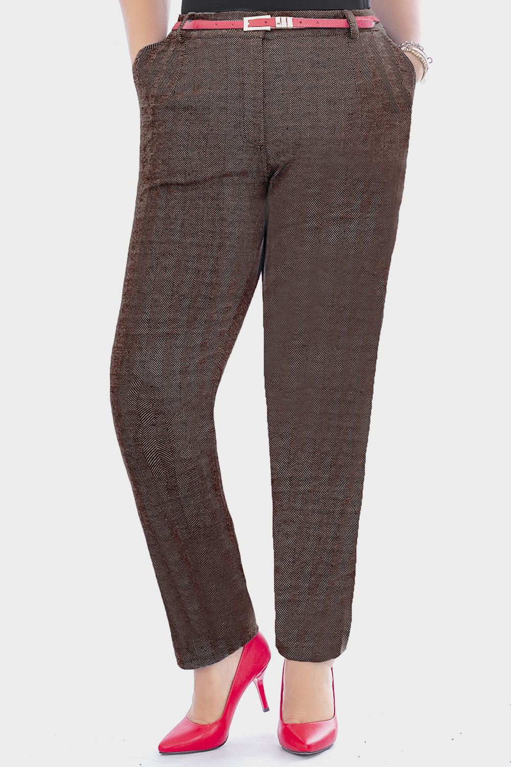 Diagonal Straight Leg Pants