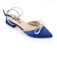 XO Style Strassed Strap Slingback Heeled Shoes