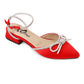 XO Style Strassed Strap Slingback Heeled Shoes