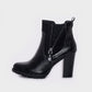 Shoeroom Embossed Back Leather Half Boots