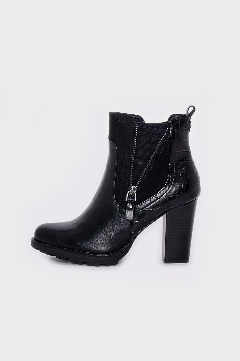 Shoeroom Embossed Back Leather Half Boots