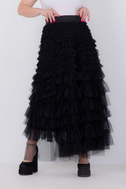 Fluffy Tulle Maxi Skirt