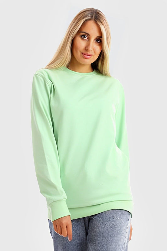 Izor Basic Plain Long Sleeve Sweatshirt