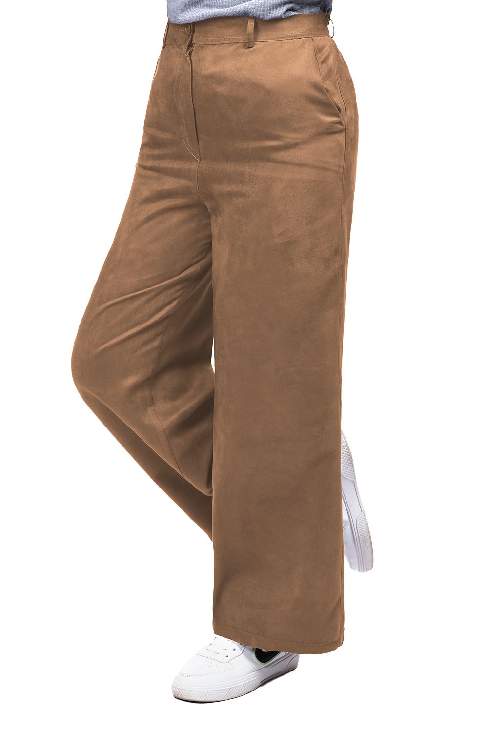 Smoky Solid Wide Leg Pants