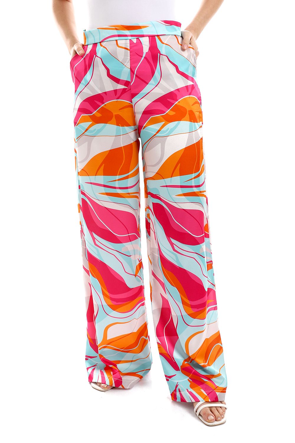 Mr.Joe Colorful Mid Rise Silk Pants