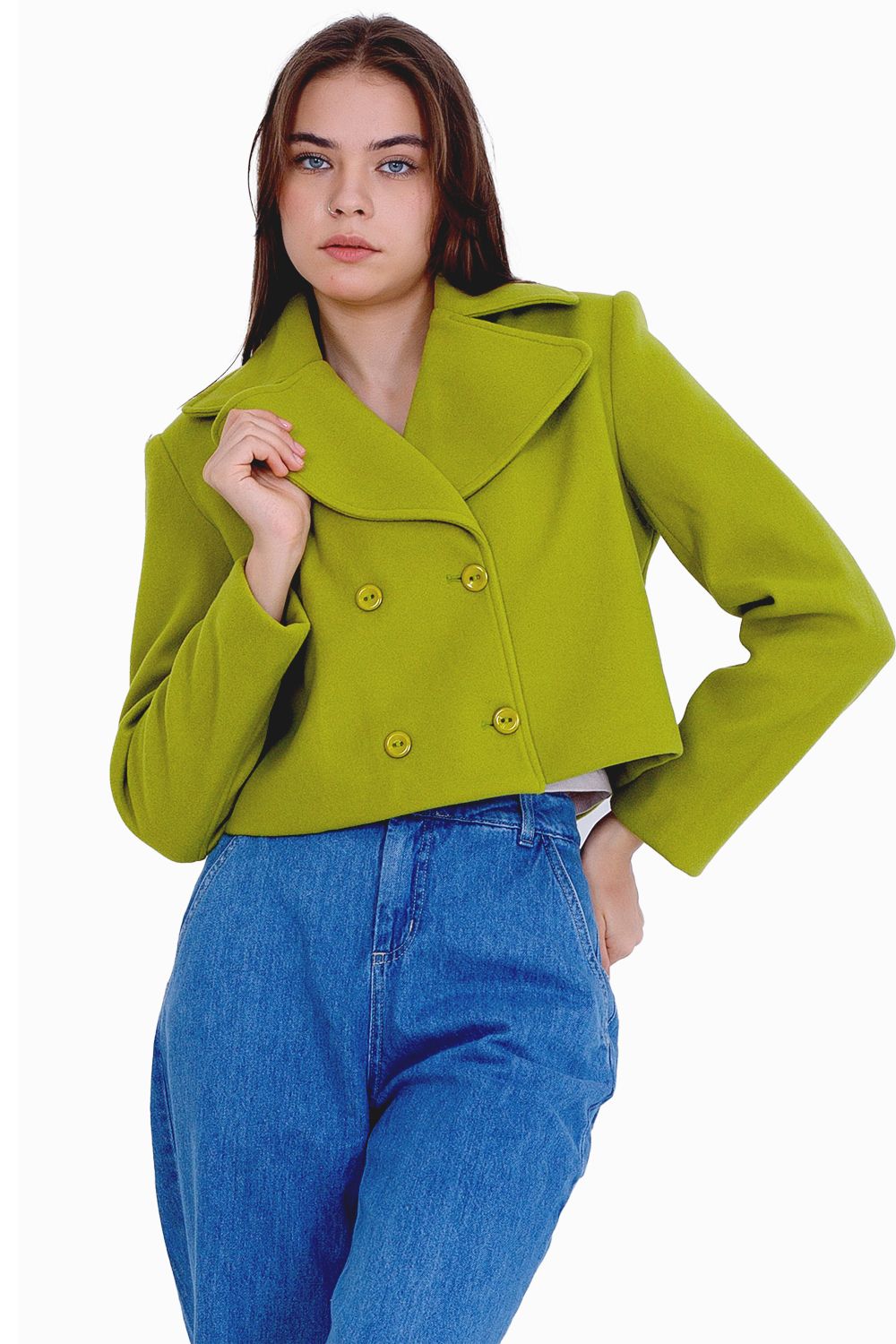 Miss Venus Solid Cropped Jacket