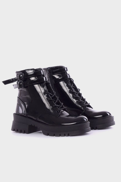 Verneh Half Boot with Two Side Buckles