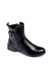 XO Style Stylish Zip Up Half Boots