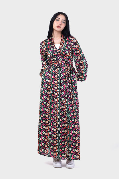 Patterned Croisee Dress