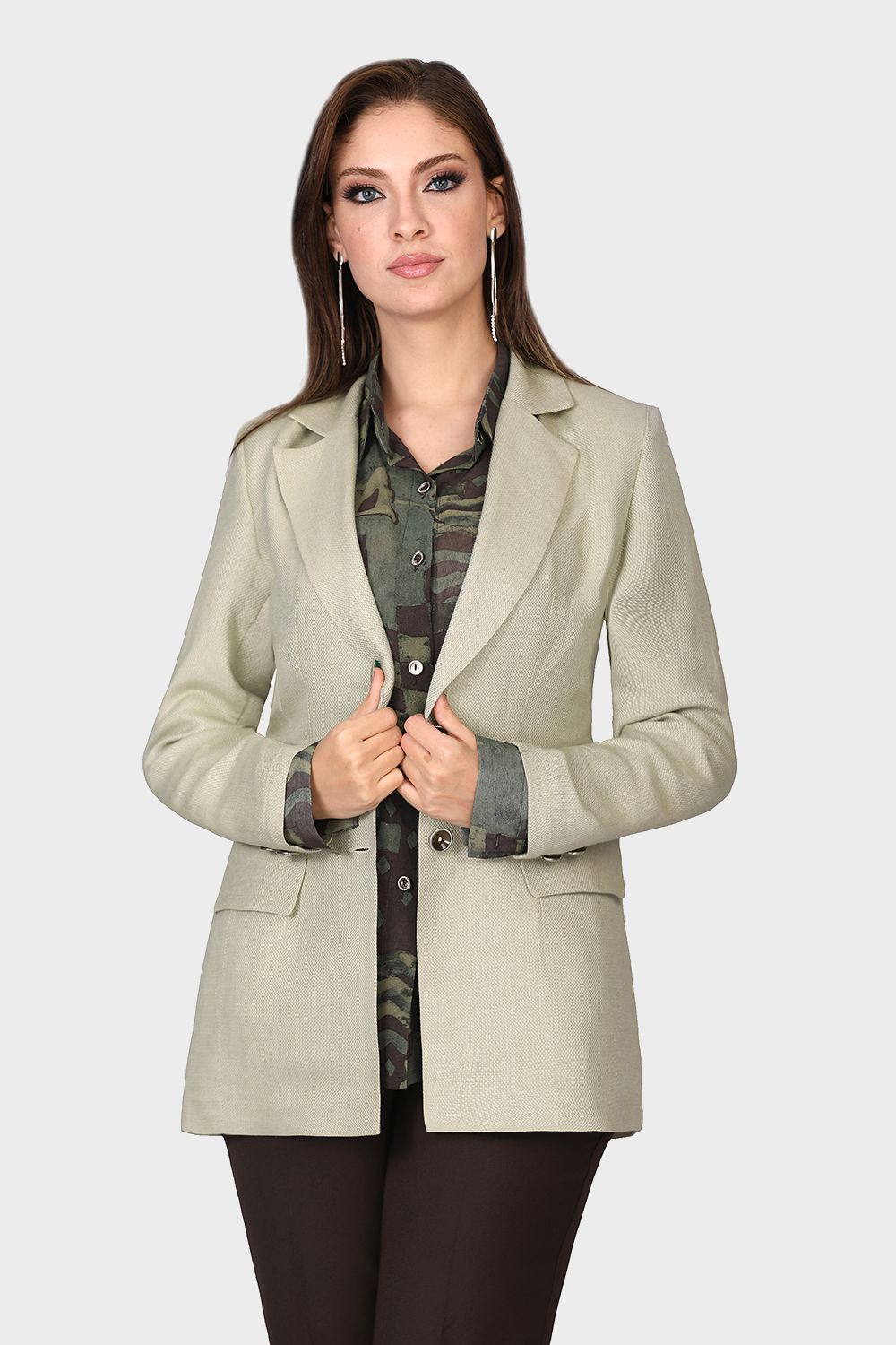 Smoky Notched Lined Blazer