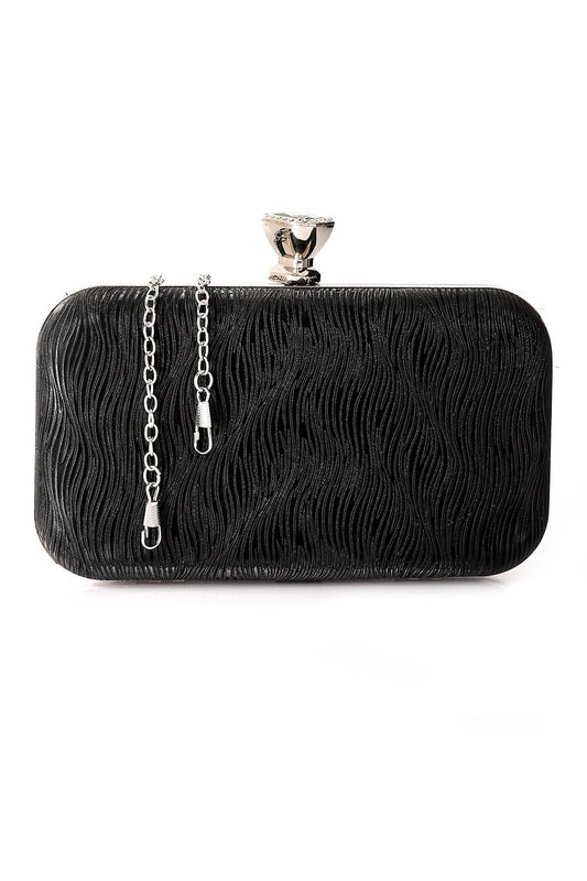 Mr.Joe Elegant Patterned Soiree Clutch with Triangle Lock