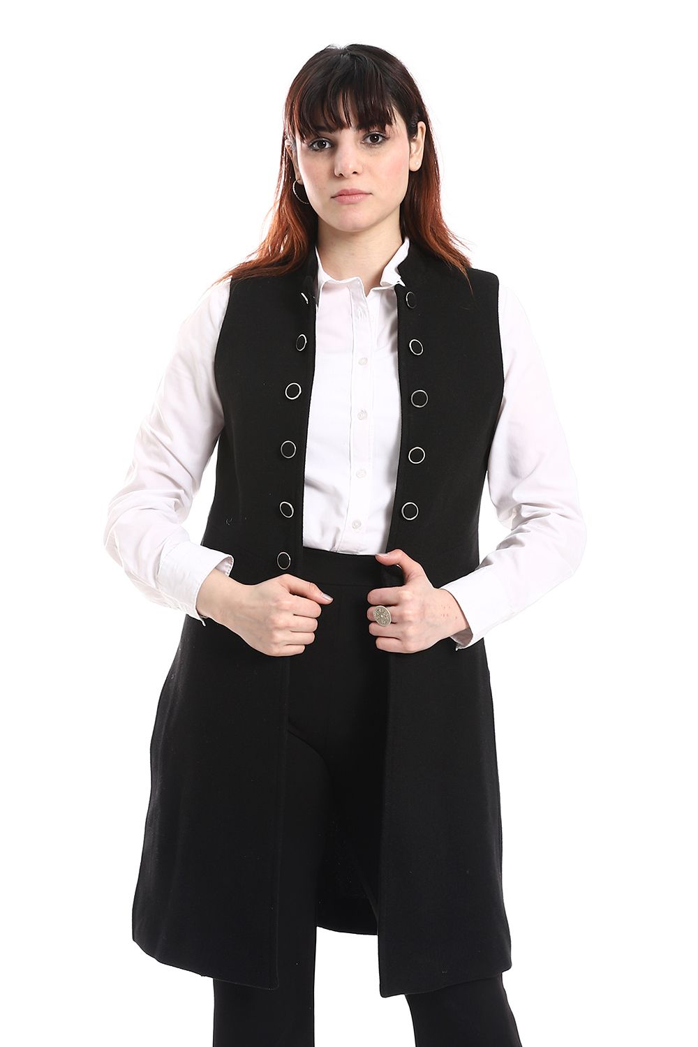 Mr.Joe Decorative Buttons Long Vest