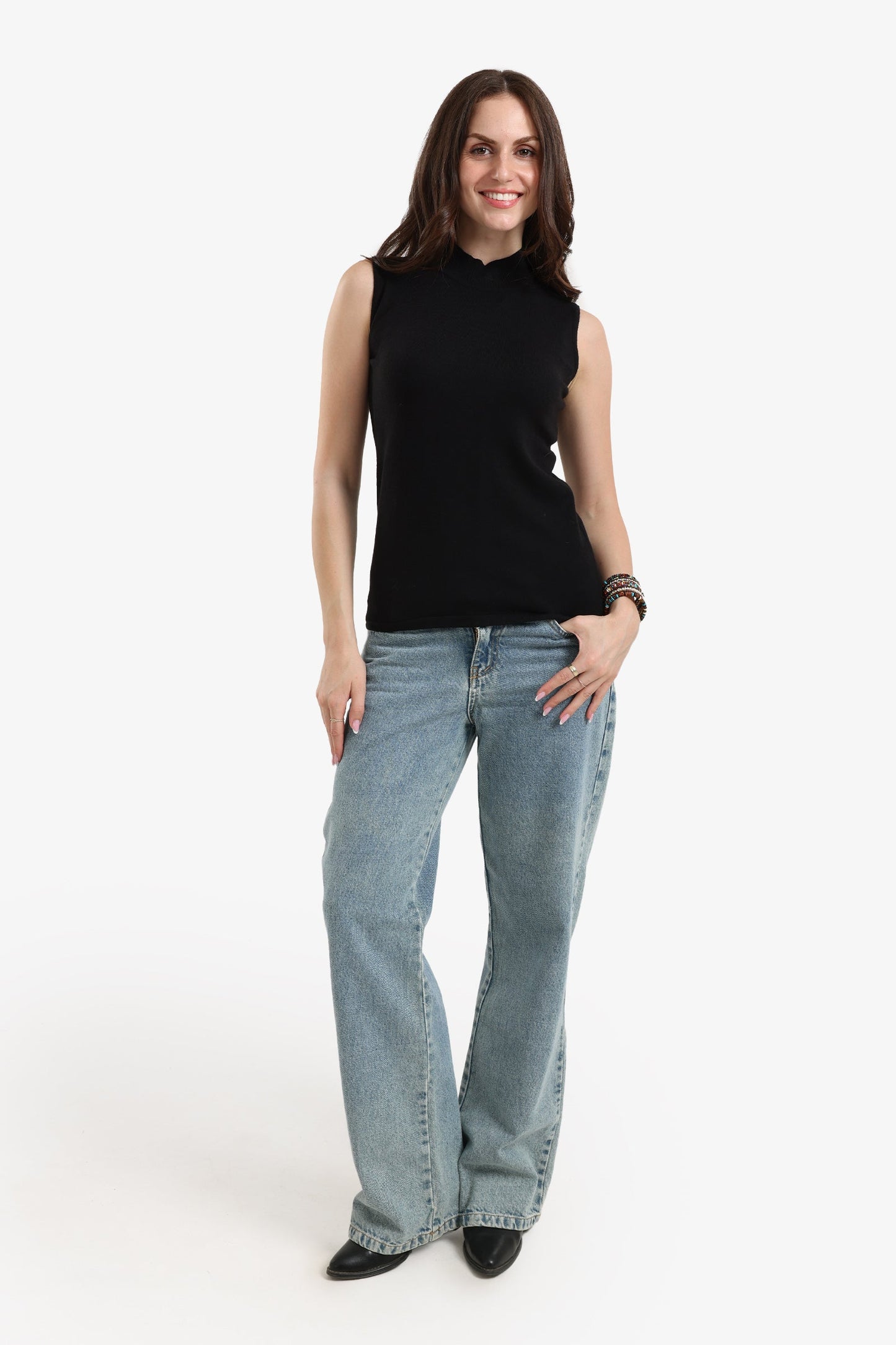 Sleeveless Slip-On Pullover