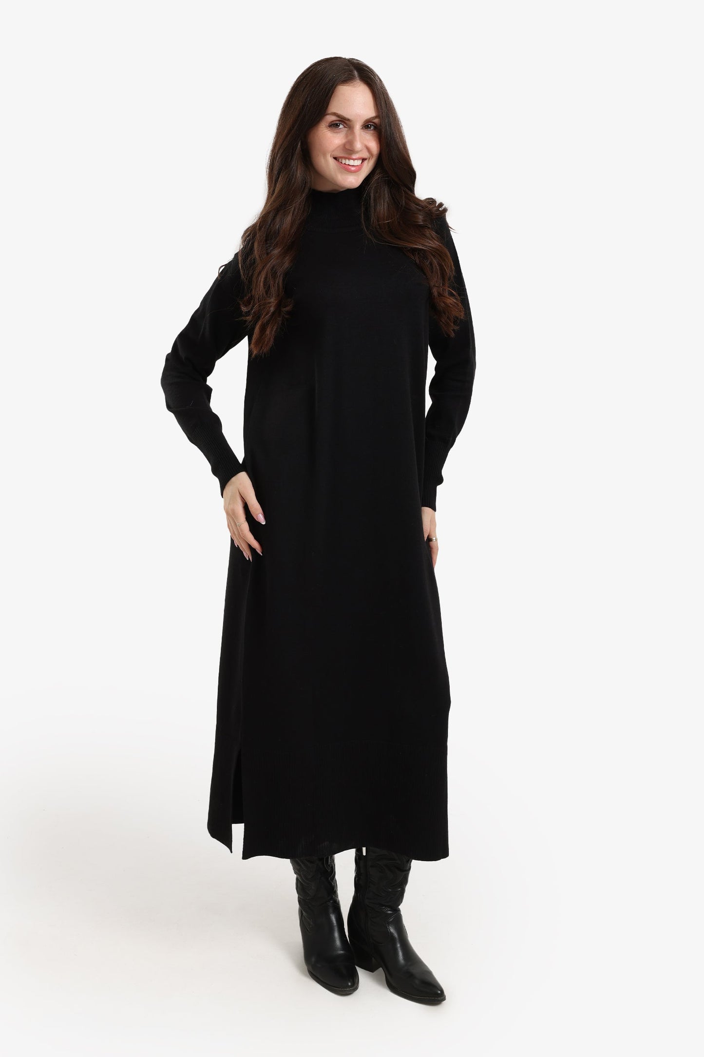 Turtle Neck Midi Dress