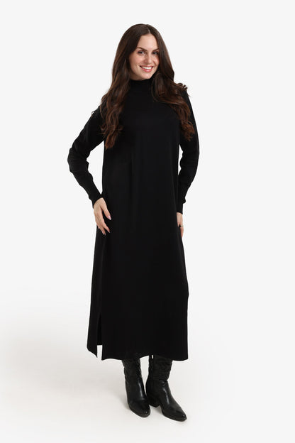 Turtle Neck Midi Dress