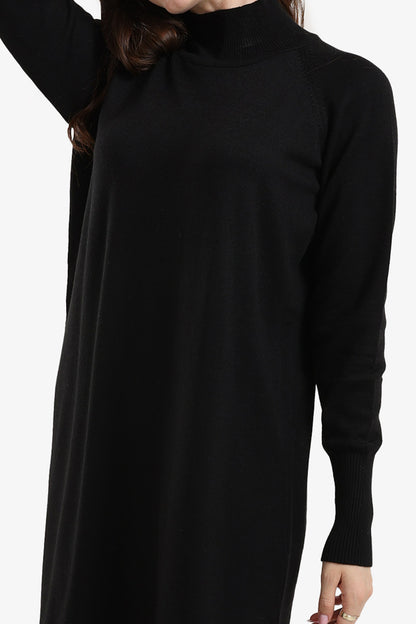 Turtle Neck Midi Dress