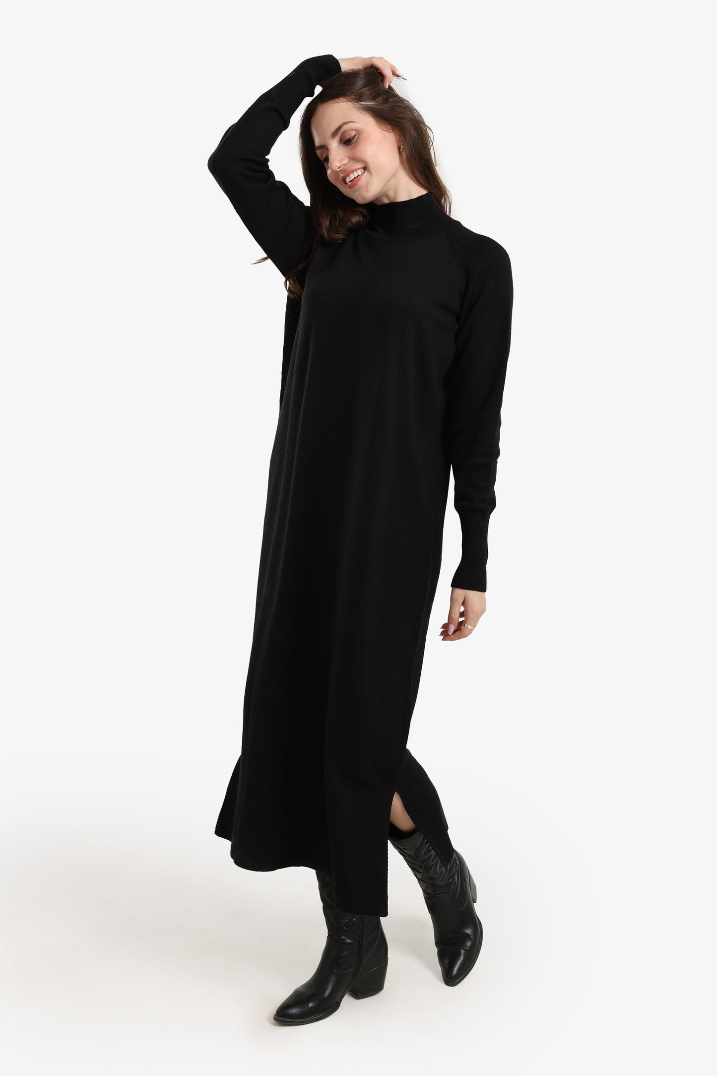 Turtle Neck Midi Dress