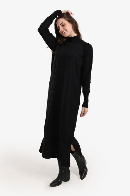Turtle Neck Midi Dress