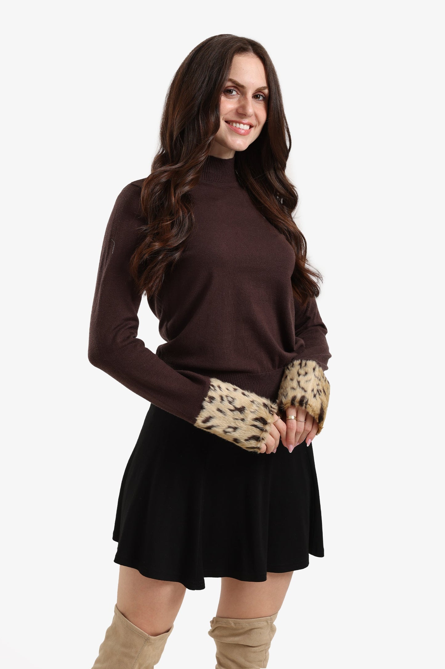 Fur Cuffs Pullover