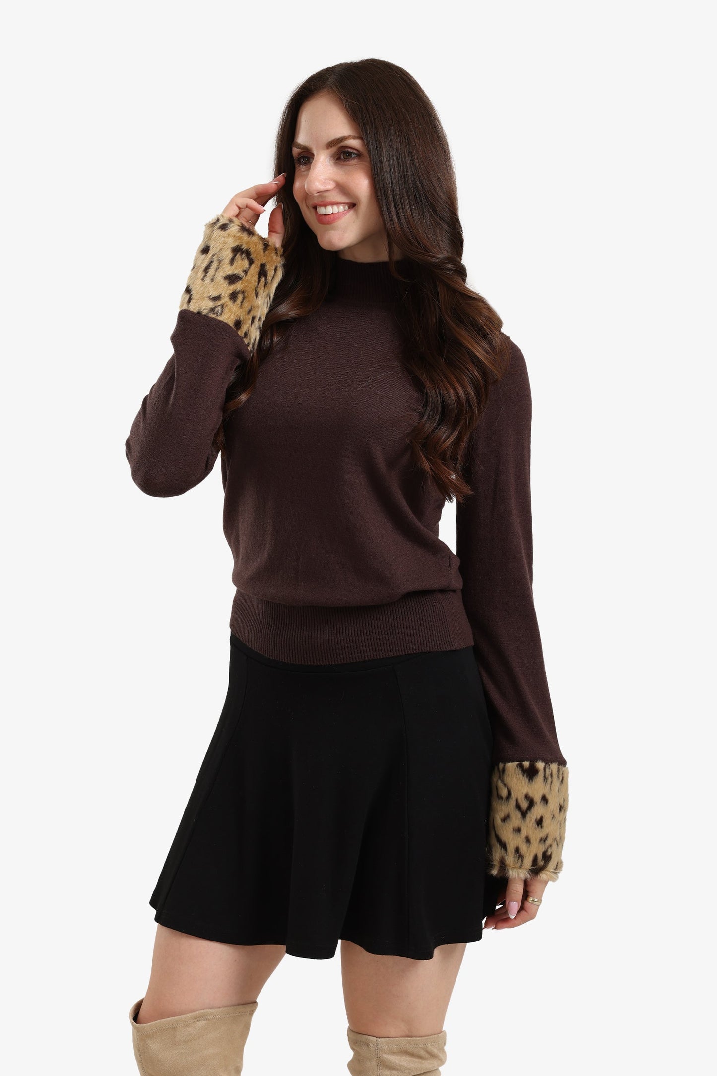 Fur Cuffs Pullover