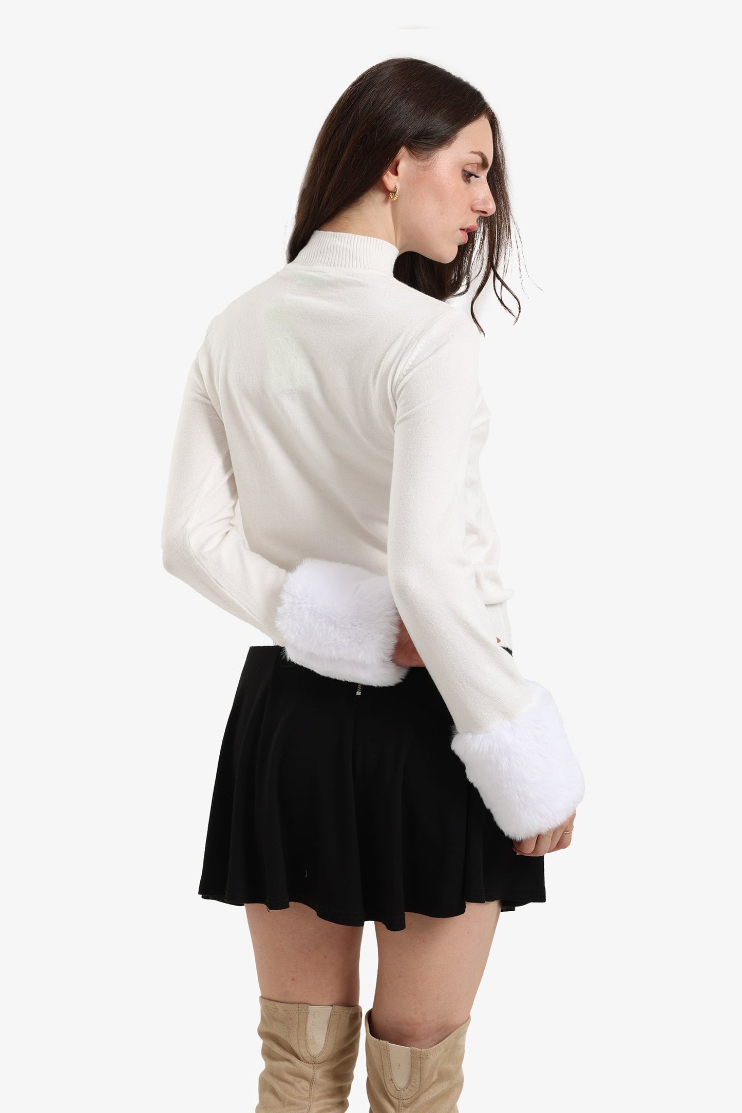 Fur Cuffs Pullover