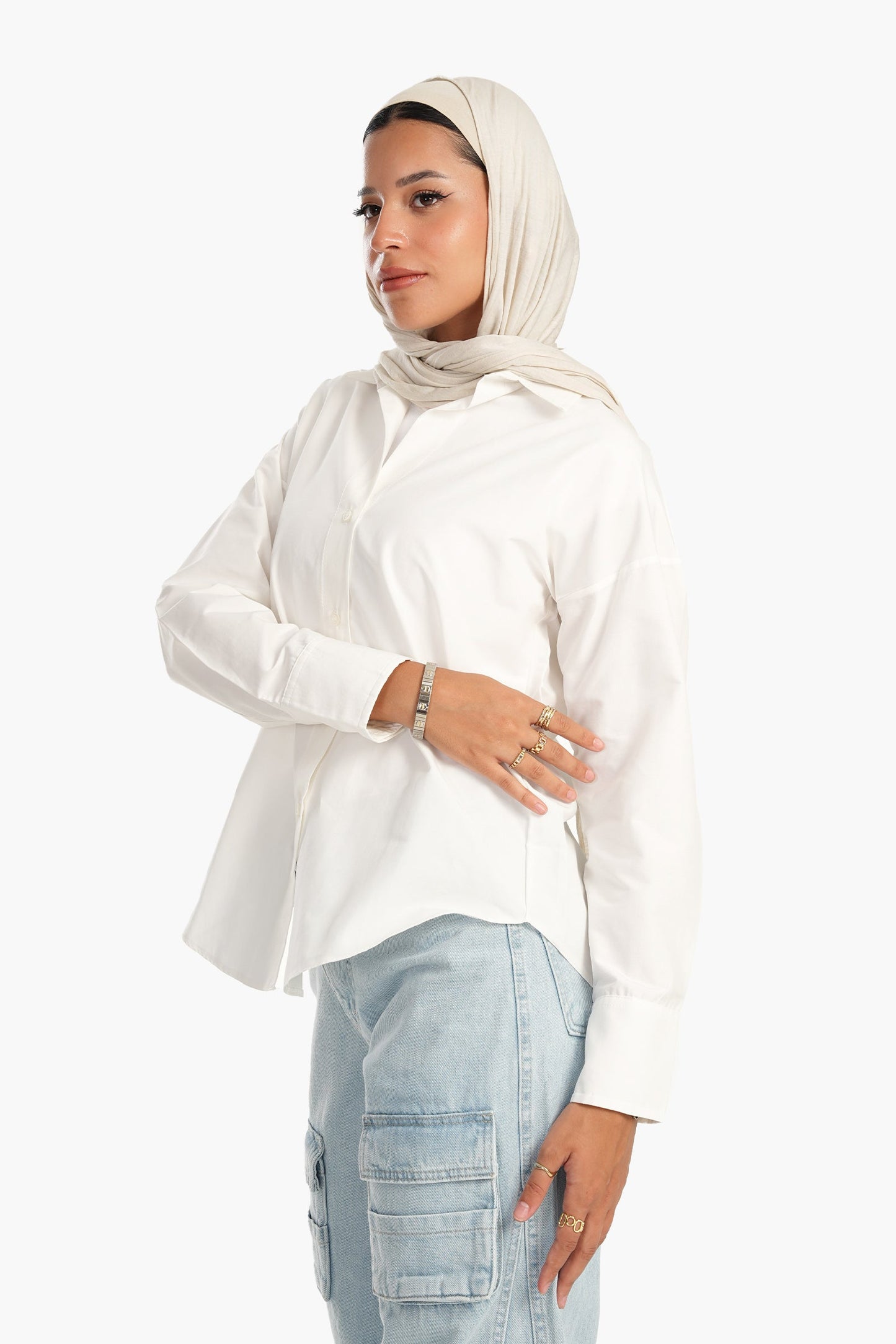 Carina Basic Cotton Blend Shirt