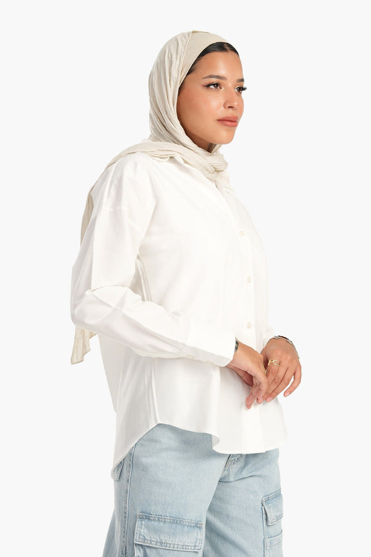 Carina Basic Cotton Blend Shirt