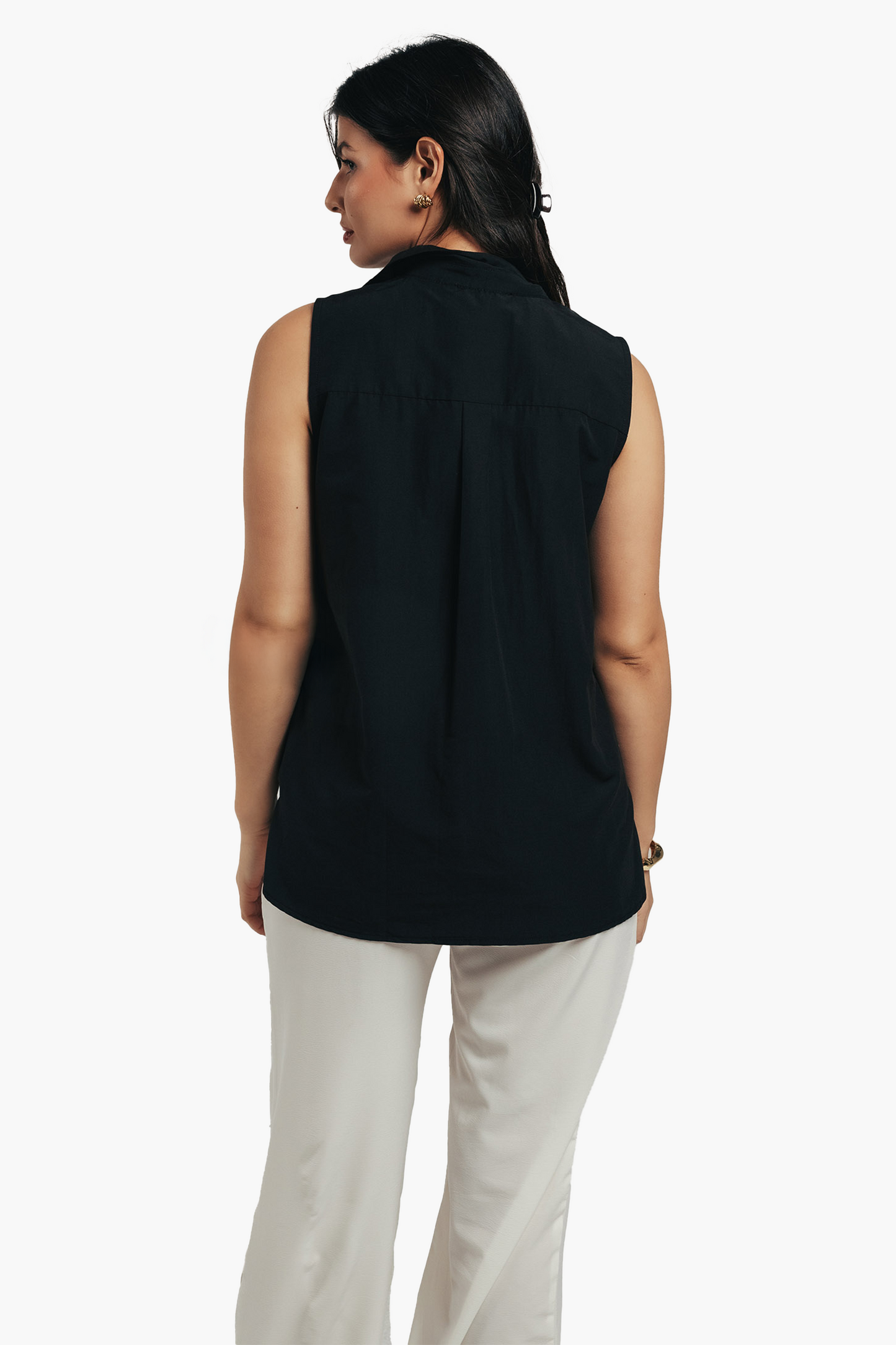 Poplin Sleeveless Shirt