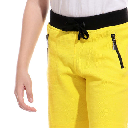 Side Zip Pockets Sweat Short for Boys - شورت رياضي بجيوب جانبية وسوستة للأولاد