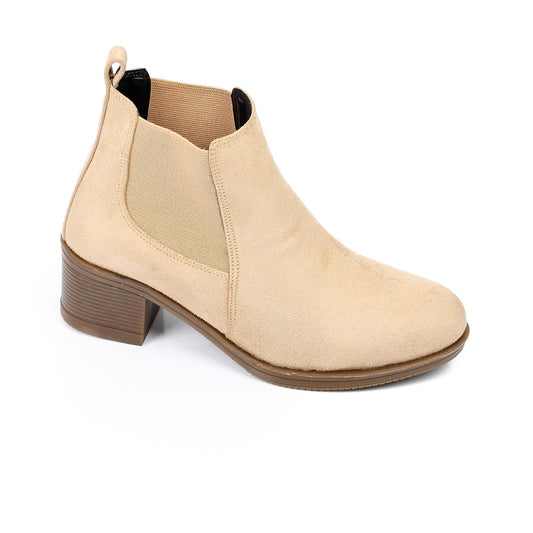 Elastic Side Suede Ankle Boot