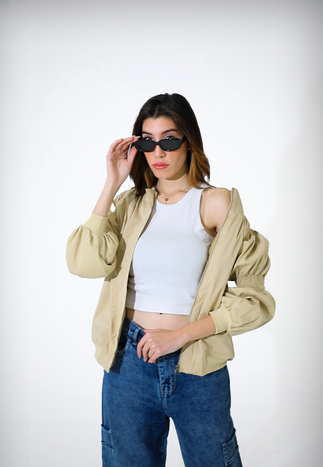 Beige Casual Waterproof Jacket