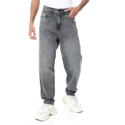 Gray Straight Leg Jeans