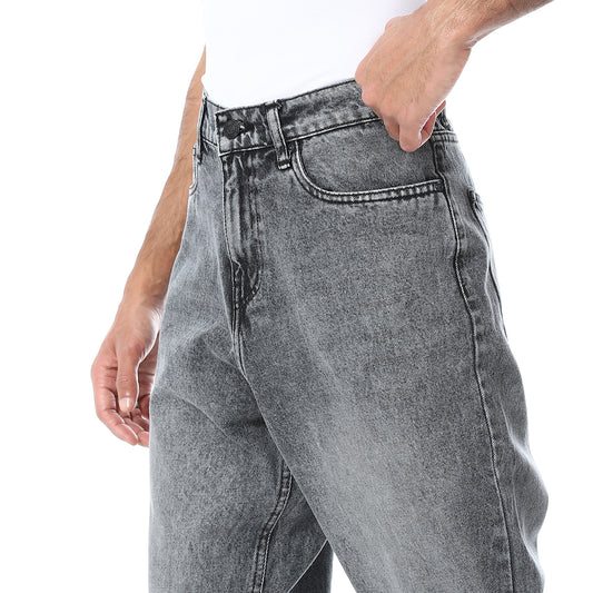 Gray Straight Leg Jeans