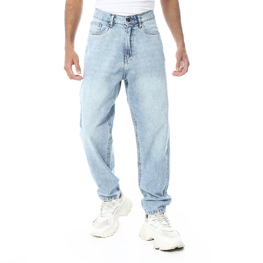 Light Blue Straight Leg Jeans