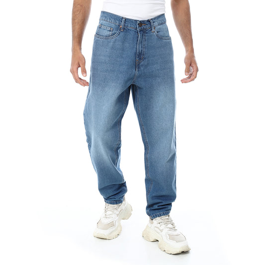 Medium Blue Straight Leg Jeans