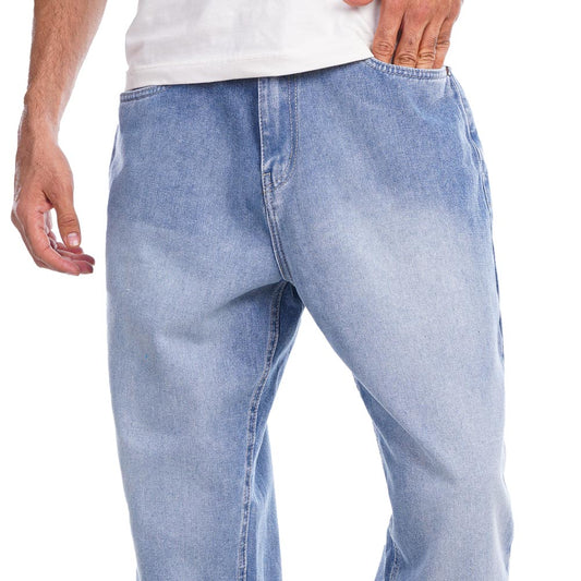 Light Blue Straight Leg Jeans