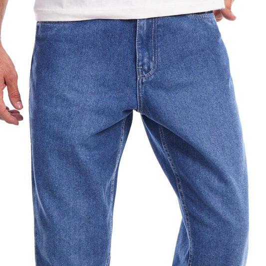 Medium Blue Straight Leg Jeans