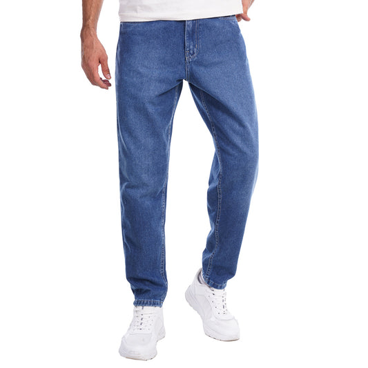 Medium Blue Straight Leg Jeans