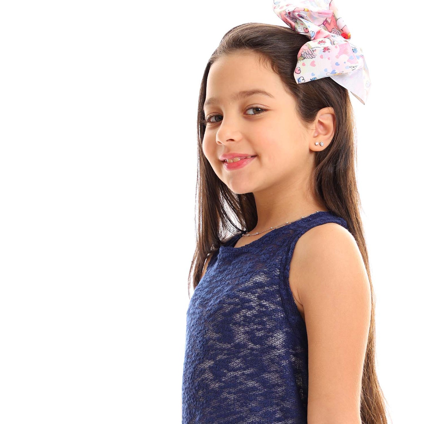 Girls Self Pattern Tank Top - تانك توب للبنات بنقشة ذاتية