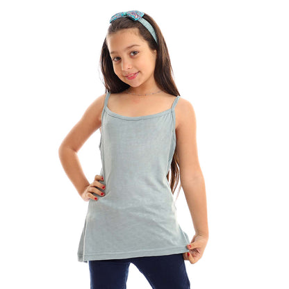 Girls Spaghetti Sleeves Tank Top - توب بحمالات للبنات